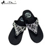 SE87-S088  Bling Bling Collection Wedge Flip Flops By Case