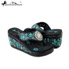 SEH06-S001 Montana West Embroidered Platform Flip-Flops Collection BY CASE
