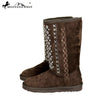 BST-030 Montana West Studs Collection Boots  Coffee