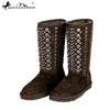 BST-030 Montana West Studs Collection Boots  Coffee