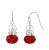 Downton Abbey Ruby and Pearl Vintage Earrings- - Blanche's Place