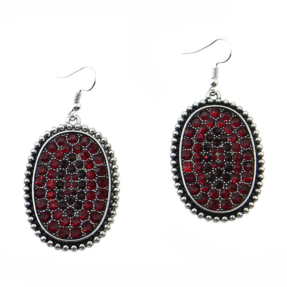 ER161229-01 S/WINE   ALL CRYSTAL PLATE EARRING