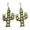 ERE160903-03 BRS    Cacus Motif Earring with AB Crystal