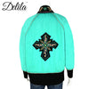 FS-607 Delila Hand Embroidered Fleece Jacket Floral Medallion Collection