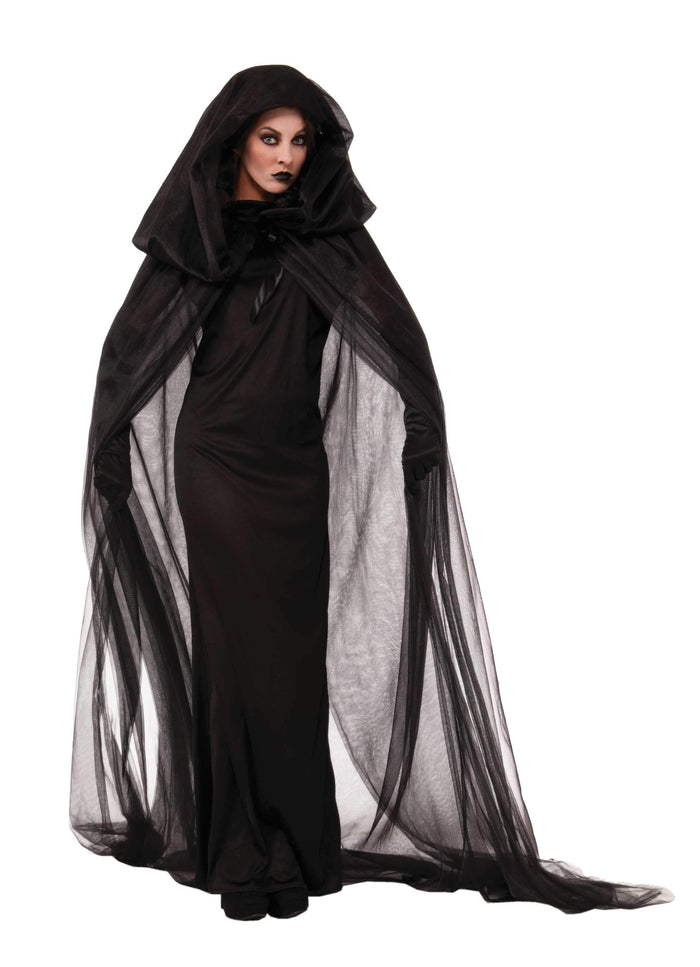 Black Haunted Cape Halloween Costume-