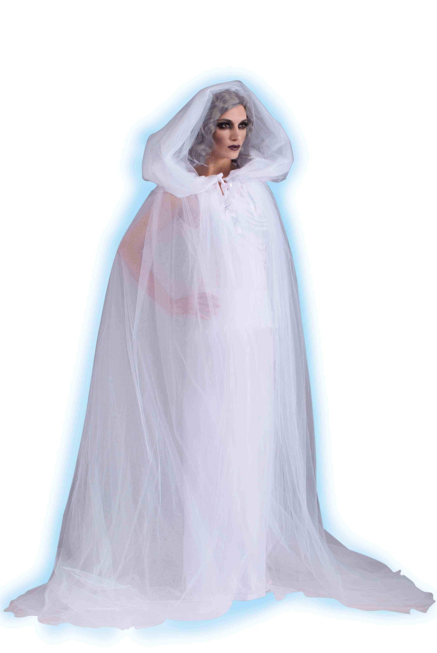 Haunted White Ghost Cape- Haunted White Ghost Cape-