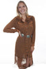 Honey Creek Long Sleeved Fringed Western Dress -HC485 - Blanche's Place