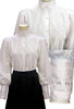 Ladies Victorian Blouse With Eyelet Lace-CL443 - Blanche's Place