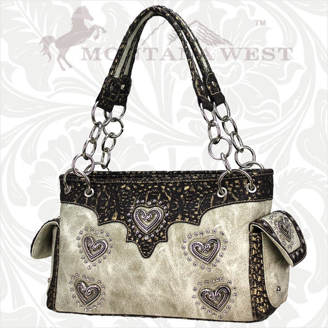 MH-8085 Montana West  Heart Handbag