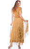 Bewitching Nataya Vintage Inspired Black/Gold Alice Dress-40815 - Blanche's Place