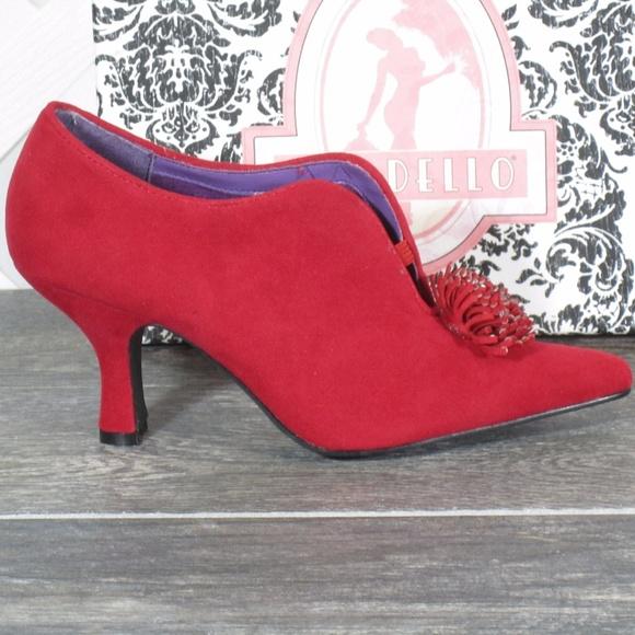 Sexy and Fun Red Velvet Shoes-Size 7 - Blanche's Place