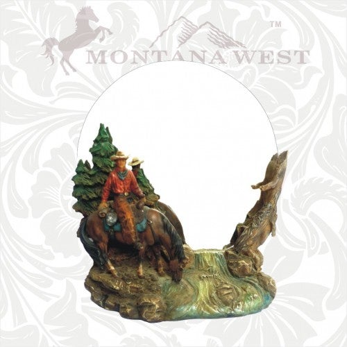 RS-MR006 Montana West Resin Cowboy Stand Mirror