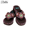 SS-S003  Delila Collection Flip Flops By Size