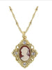 Vintage Inspired Cameo Necklace Downton Abbey Collection-17714 - Blanche's Place